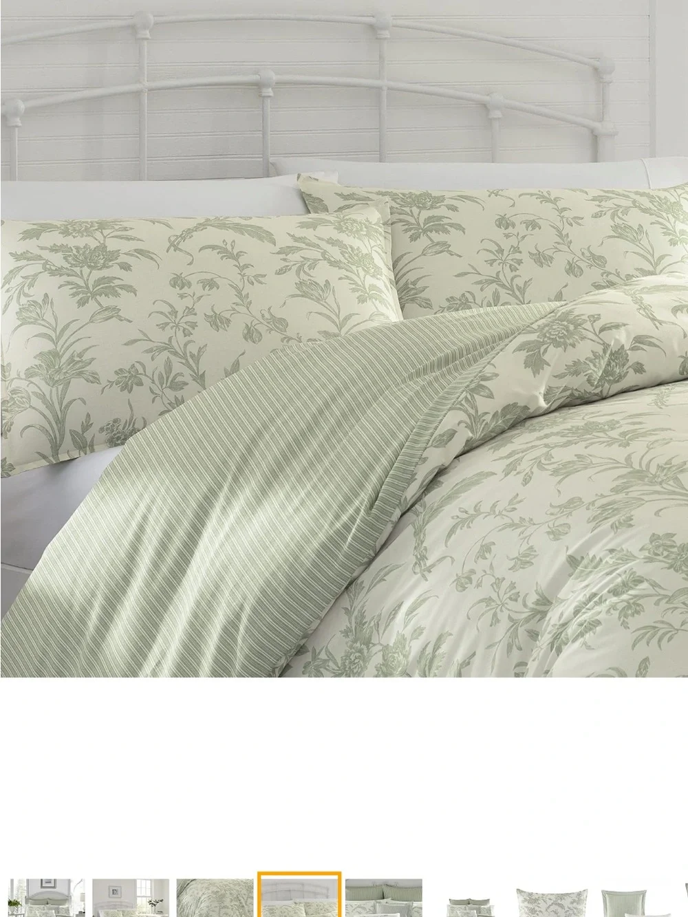 Laura Ashley Home - Queen Duvet Cover Set, Reversible Cotton Bedding